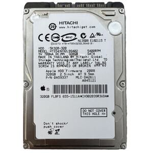 Hitachi HTS543232L9SA02 320GB 5400RPM 2.5" SATA Laptop HDD Drive